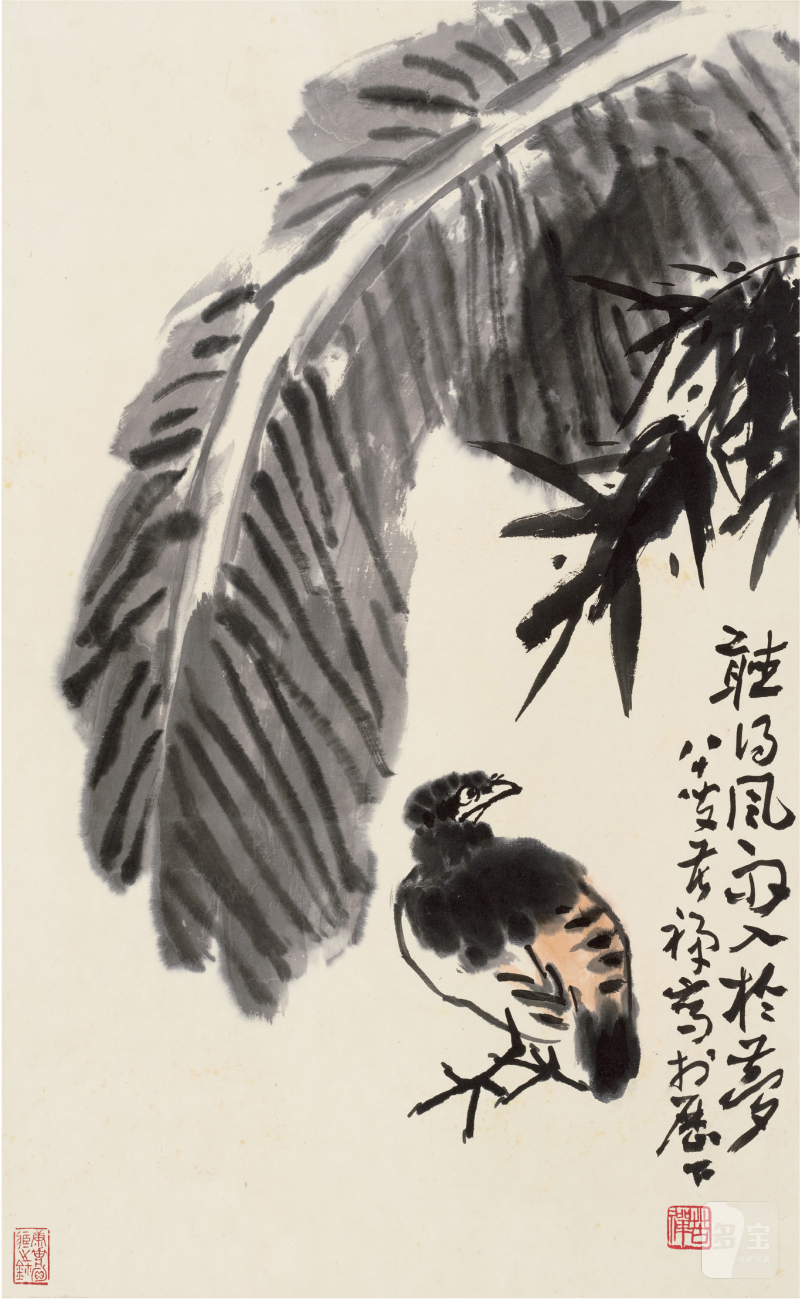 李苦禅（1899～1983）听得风雨入于梦 - 图1